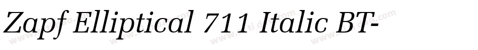 Zapf Elliptical 711 Italic BT字体转换